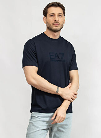 EA7 Bisiklet Yaka Siyah Erkek T-Shirt TRAIN LUX TEE