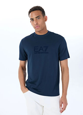 EA7 Bisiklet Yaka Lacivert Erkek T-Shirt TRAIN LUX TEE