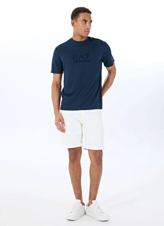 EA7 Bisiklet Yaka Lacivert Erkek T-Shirt TRAIN LUX TEE