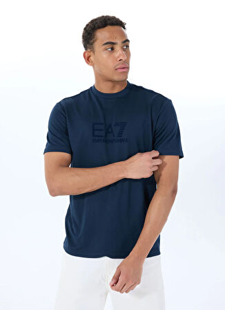 EA7 Bisiklet Yaka Lacivert Erkek T-Shirt TRAIN LUX TEE
