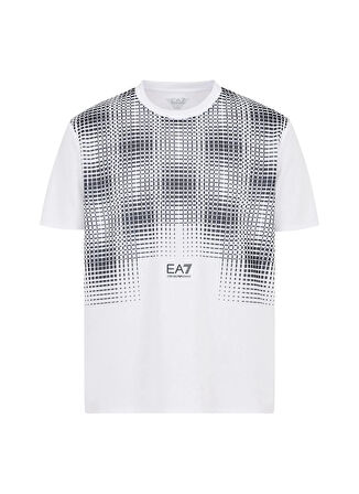 EA7 Bisiklet Yaka Beyaz Erkek T-Shirt TENNIS PRO TEE GRAPHIC
