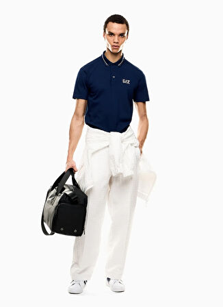 Koyu Mavi Erkek Polo Yaka Slim Fit Polo T-Shirt TENNIS CLUB POLO