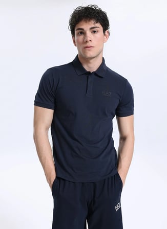 EA7 Lacivert Erkek Polo T-Shirt TRAIN VISIBILITY POLO