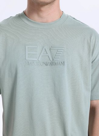 EA7 Bisiklet Yaka Gri Erkek T-Shirt TRAIN VISIBILITY LOOS