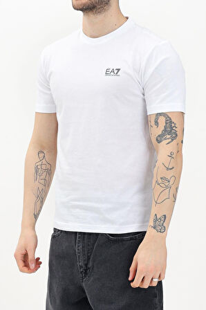 Erkek Bisiklet Yaka T-Shirt - Beyaz | XL