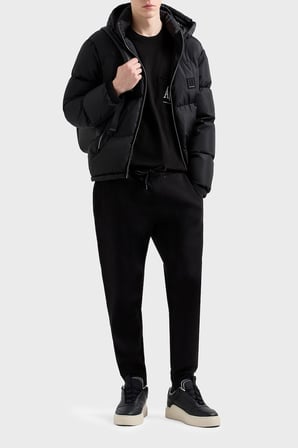 Armani Exchange Streç Pamuklu Regular Fit Normal Bel Ribanalı Paça Jogger Pantolon Erkek PANTOLON XM000373 AF10818 UC001 SİYAH