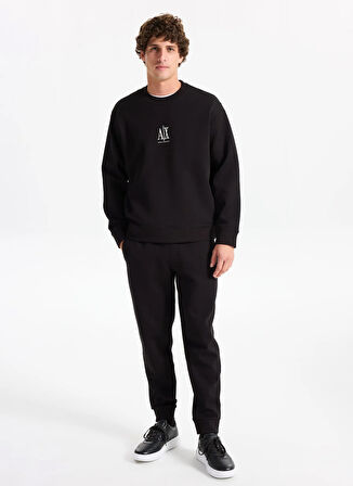 Armani Exchange Bisiklet Yaka Siyah Erkek Sweatshırt XM000368AF10818UC001 Sweatshirt