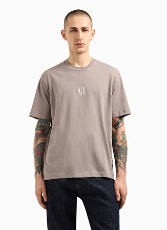 Armani Exchange Bisiklet Yaka Koyu Bej Erkek T-Shirt XM000363 AF12308 U6107 T-SHIRT