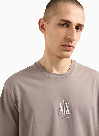 Armani Exchange Bisiklet Yaka Koyu Bej Erkek T-Shirt XM000363 AF12308 U6107 T-SHIRT