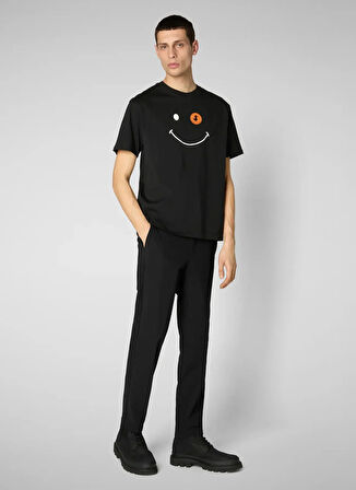 Save The Duck Baskılı Siyah Erkek Çocuk T-Shirt ASHWINE