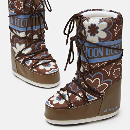 Kadın Bot (Kar) 80D1402940-MH07 Moon Boot Icon Flower Brown/Elephant Grey