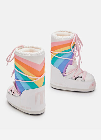 Moon Boot Beyaz - Çok Renkli Kadın Kar Botu 80D3400270-AV20 Icon Unicorn
