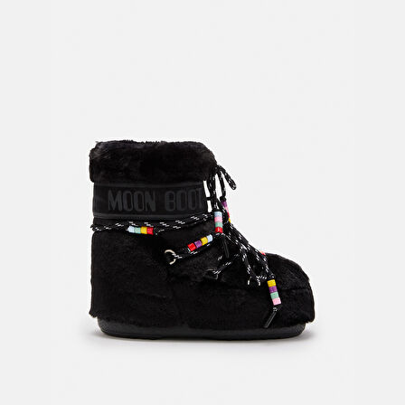 Kadın Bot (Kar) 80D1409470-N001 Moon Boot Icon Low Faux Fur Beads Black