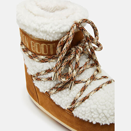 Kadın Bot (Kar) 80D1409580-MA03 Moon Boot Icon Low Shearling Whisky/Off White