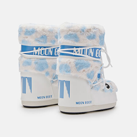 Kız Çocuk - Genç Bot (Kar) 80D3400260-AF19 Moon Boot Icon Yeti Faux Fur White/Light Blue (23-26)