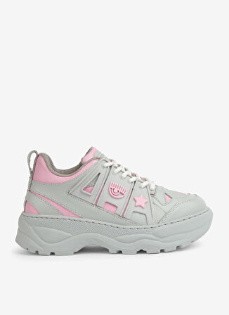 Pembe - Gri Kadın Deri Sneaker CF3215_289