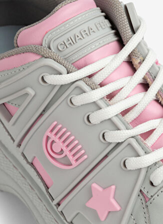 Pembe - Gri Kadın Deri Sneaker CF3215_289