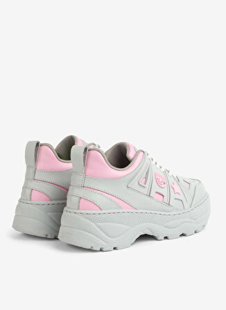 Pembe - Gri Kadın Deri Sneaker CF3215_289