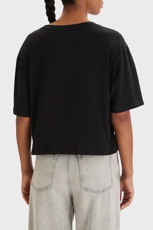 Armani Exchange Pamuklu Regular Fit Logolu Bisiklet Yaka T Shirt Bayan T SHİRT XW001836 AF10356 UC001 SİYAH