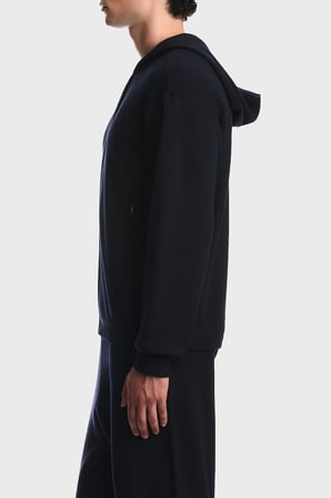 Emporio Armani Saf Yün Ve Fermuarlı Kapüşonlu Hırka Erkek HIRKA EM006223 AF27807 UB118 LACİVERT