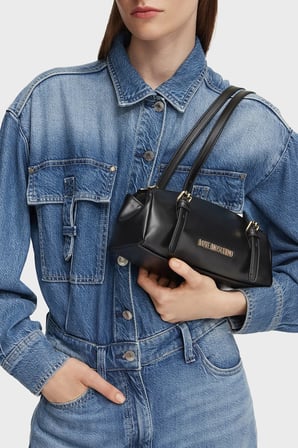 Love Moschino Logolu Ayarlanabilir Omuz Askılı Çanta Bayan ÇANTA JC4101PP1PLY0000 SİYAH