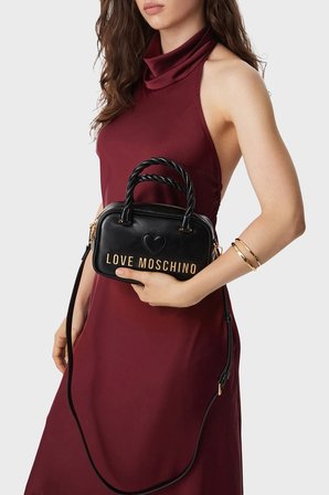 Love Moschino Logolu Çıkarılabilir Askılı Çanta Bayan ÇANTA JC4134PP1PL1100A SİYAH