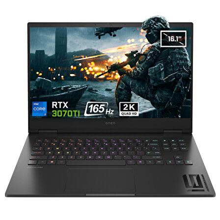 HP Omen 16-K0008NT 7H8Z5EA Intel Core i7-12700H 32GB 1TB SSD RTX 3070Ti 16.1 inç 165Hz QHD Freedos Gaming Laptop