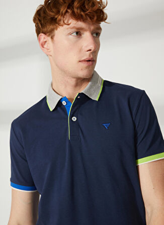 Fred Mello Mavi Erkek Polo T-Shirt FM23S19QUBLUE