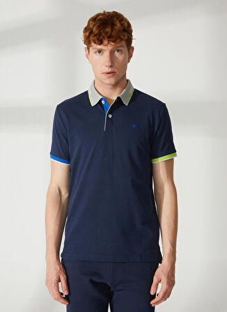 Fred Mello Mavi Erkek Polo T-Shirt FM23S19QUBLUE