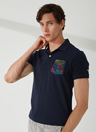 Fred Mello Mavi Erkek Polo T-Shirt FM23S26QUBLUE