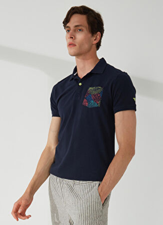 Fred Mello Mavi Erkek Polo T-Shirt FM23S26QUBLUE