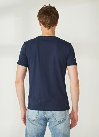 Fred Mello Bisiklet Yaka Mavi Erkek T-Shirt FM23S16TGBLUE