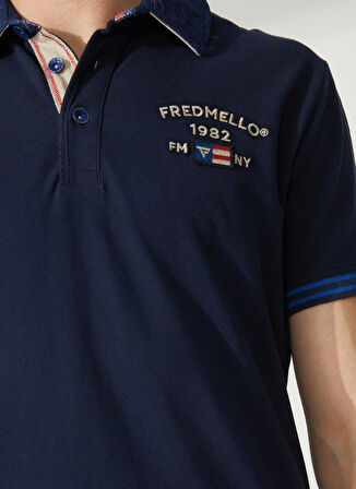 Fred Mello Mavi Erkek Polo T-Shirt FM23S23QCBLUE