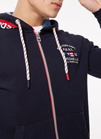 Fred Mello Kapüşon Yaka Lacivert Erkek Sweatshırt FM23W19FZ