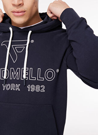 Fred Mello Kapüşon Yaka Lacivert Erkek Sweatshırt FM23W02FC