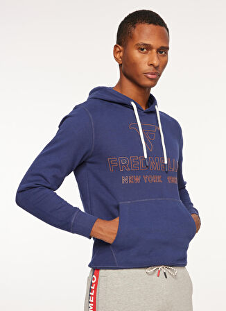 Fred Mello Kapüşon Yaka Petrol Erkek Sweatshırt FM23W02FC