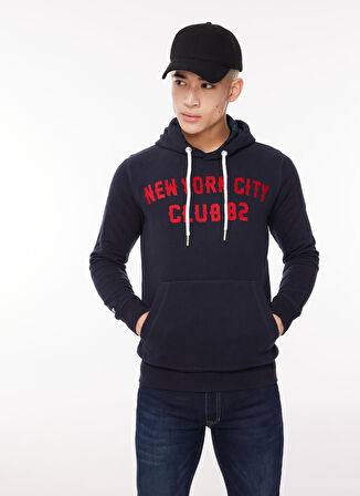 Fred Mello Kapüşon Yaka Lacivert Erkek Sweatshırt FM23W27FC