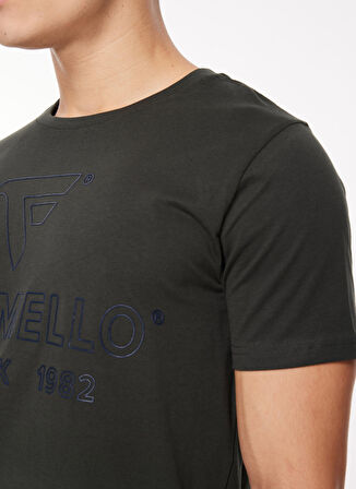 Fred Mello Bisiklet Yaka Kahve Erkek T-Shirt FM23W02TG