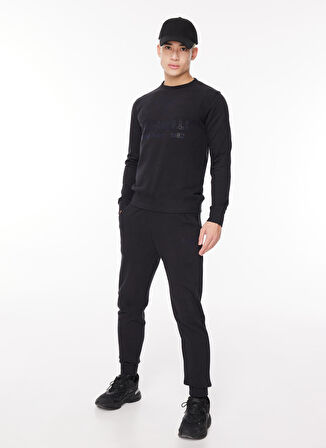 Fred Mello Lastikli Bel Slim Fit Siyah Erkek Eşofman Altı FM23W02PF