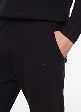 Fred Mello Lastikli Bel Slim Fit Siyah Erkek Eşofman Altı FM23W02PF