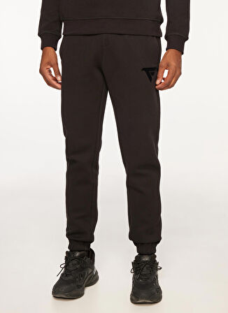 Fred Mello Lastikli Bel Slim Fit Siyah Erkek Eşofman Altı FM23W04PF