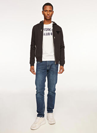 Fred Mello Kapüşon Yaka Siyah Erkek Sweatshırt FM23W08FZ