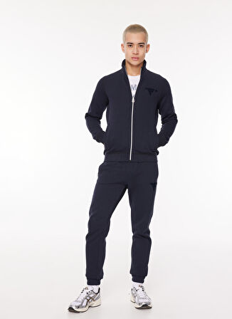 Fred Mello Dik Yaka Lacivert Erkek Sweatshırt FM23W31FZ