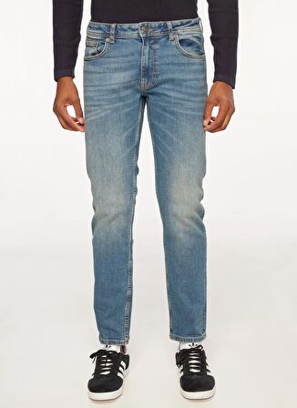 Fred Mello Normal Bel Normal Paça Slim Fit Açık Mavi Erkek Denim Pantolon FM23W28PD