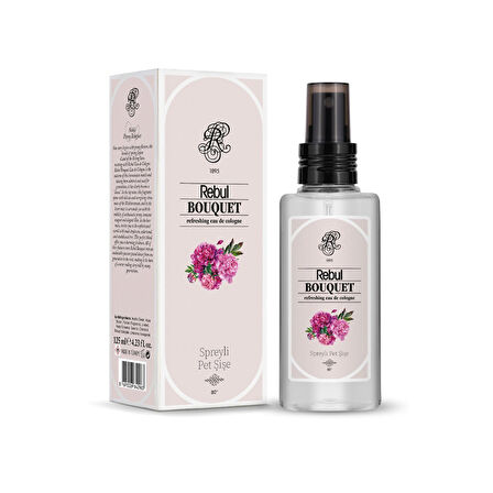 Rebul EDC Kolonya 125 ml Pet Şişe Aqua-Pine Forest-Ice-Bouquet 4 lü Karma