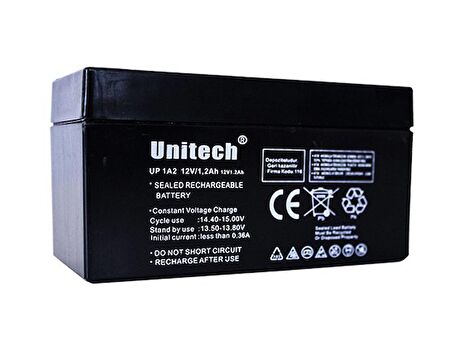 Unitech Bakımsız Kuru Akü 12V/1.2Ah