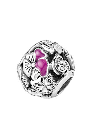 Pembe Menekşe ve Kelebek Arkadaşlığı Charm