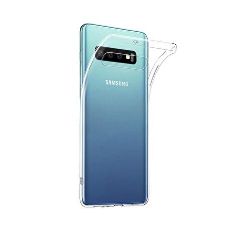 Gpack Samsung Galaxy S10 Kılıf 02 mm Silikon İnce Arka KapakNano Glass