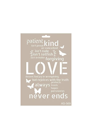 As569 - A4 Stencil Love