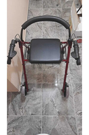 POYLİN Ekonomik Kullanışlı Hasta Yürüteci Sepetli Tekerlekli Sandalye